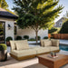 Mirella - 3 Piece Water Resistant Fabric Upholstered Outdoor Patio Modular Sofa - Simple Home Plus