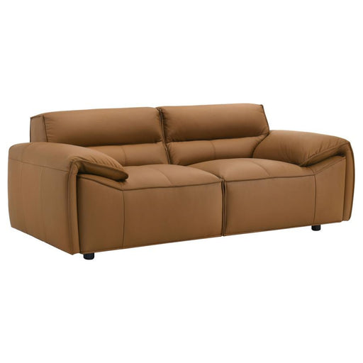 Buxton - Top Grain Leather Upholstered Loveseat - Simple Home Plus