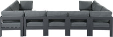 Nizuc - Outdoor Patio 9 Piece Modular Sectional With Gray Frame - Simple Home Plus