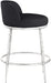 Ferro - Upholstered Counter Stool With Brushed Silver Base - Simple Home Plus