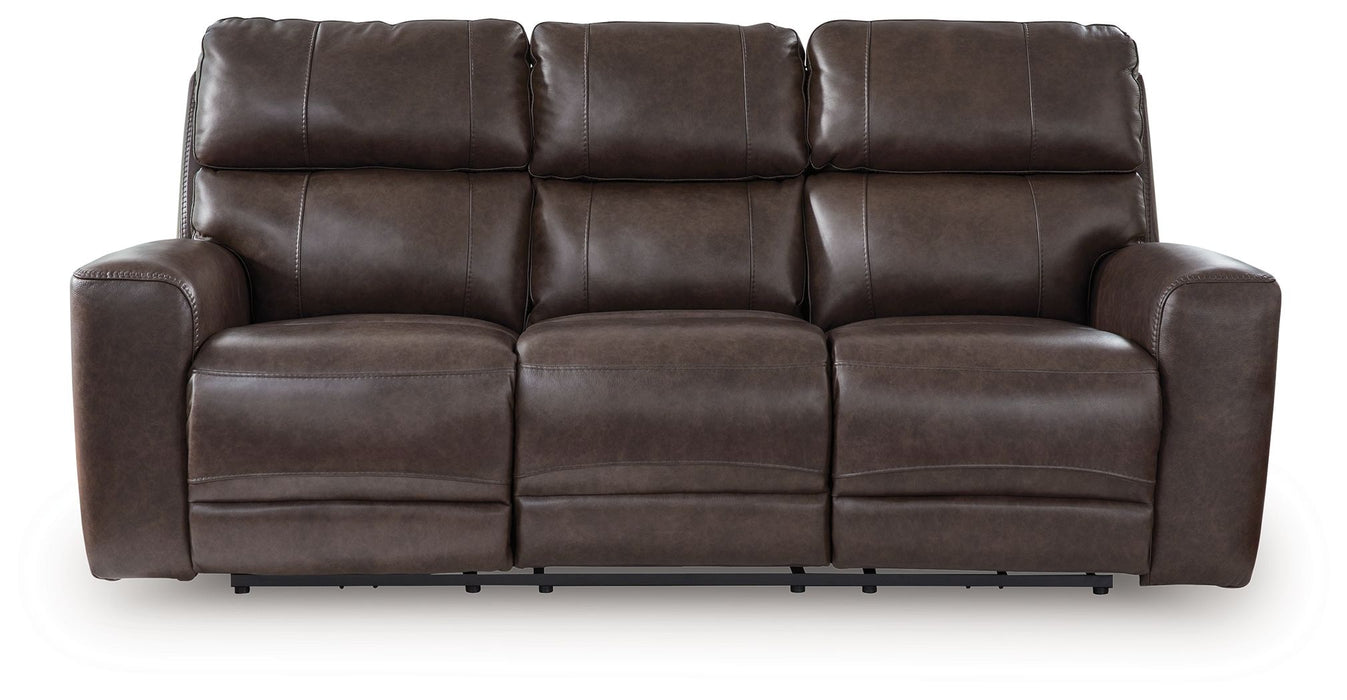Crossplex - Smoke - Power Recline Sofa With Adjustable Headrest - Simple Home Plus