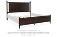 Dantenton - Queen Panel Headboard / Footboard / Slats - Merlot - Simple Home Plus