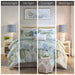 Kiawah Island - 6 Piece Oversized Cotton Comforter Set With Throw Pillow - Light Blue - Simple Home Plus