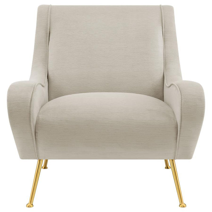 Ricci - Upholstered Saddle Arm Accent Chair - Simple Home Plus