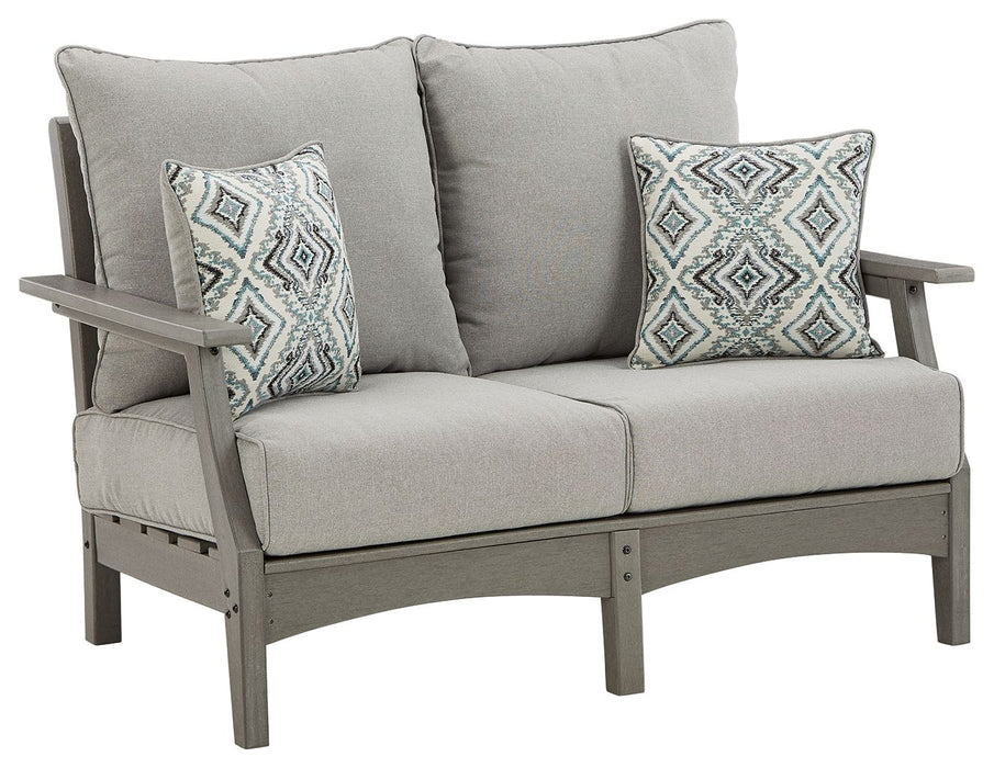 Visola - Gray - Loveseat w/Cushion - Simple Home Plus