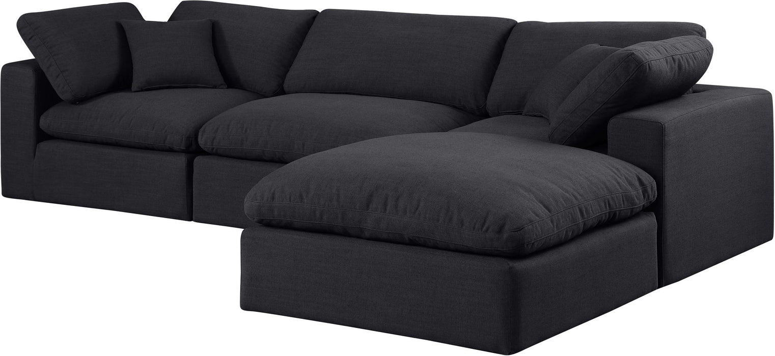 Comfy - 4 Piece Linen Fabric Modular Sectional With Chaise - Simple Home Plus