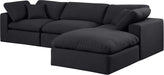 Comfy - 4 Piece Linen Fabric Modular Sectional With Chaise - Simple Home Plus