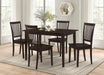 Gomez - 5 Piece Rectangular Dining Table Set - Cappuccino - Simple Home Plus