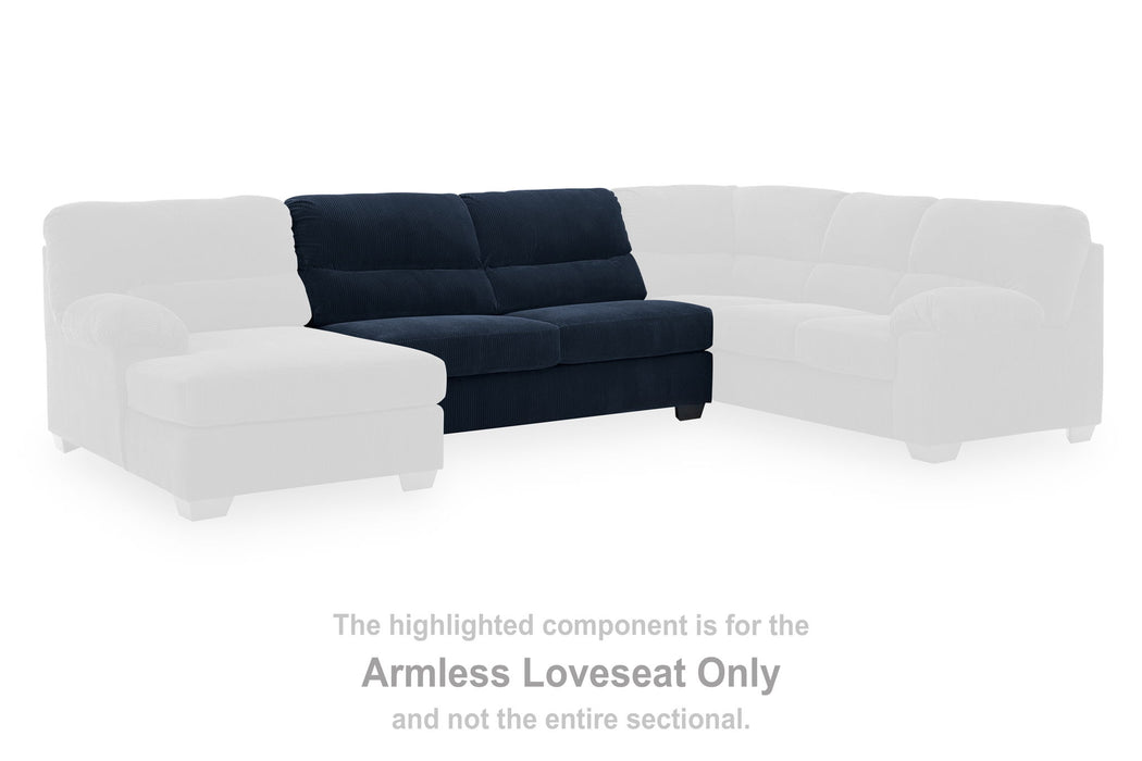 SimpleJoy - Armless Loveseat - Navy - Simple Home Plus