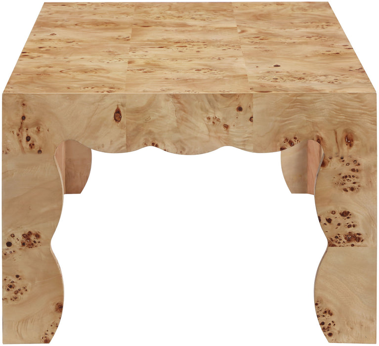 Vassa - Burl Veneer Coffee Table - Simple Home Plus