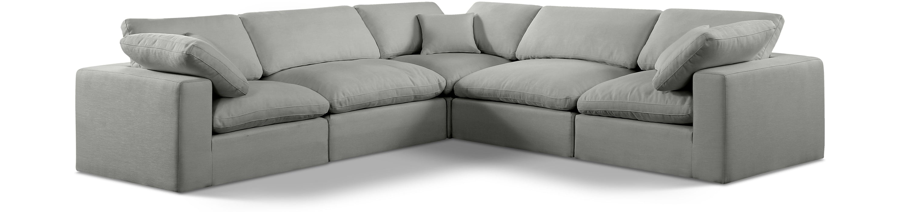 Comfy - 5 Piece Linen Modular Corner Sectional - Simple Home Plus