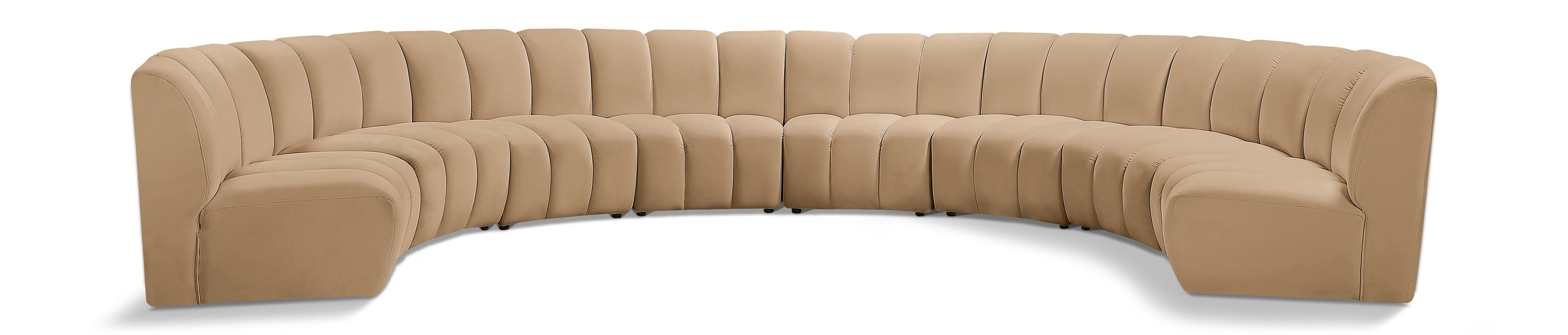 Infinity - 8 Piece Modular Sectional - Camel - Simple Home Plus