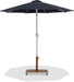 Fiji - Aluminum Patio Umbrella With Square Teak And White Base - Simple Home Plus