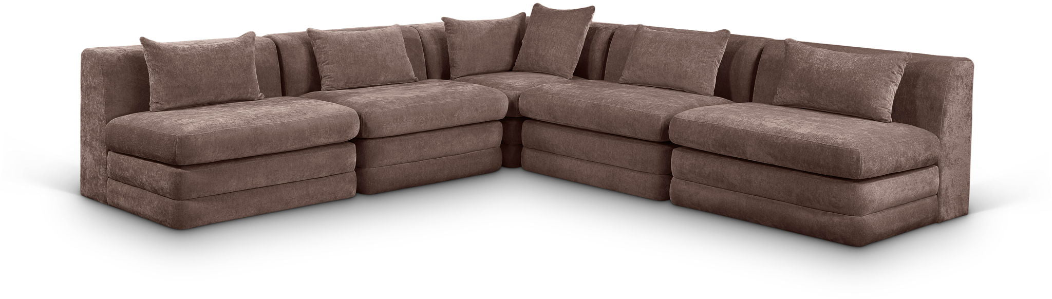 Stellar - 5 Piece Upholstered Modular Sectional - Simple Home Plus