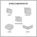 Ramsey - Queen Embroidered 8 Piece Comforter Set - Neutral - Simple Home Plus