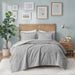 Arya - King Embroidered Medallion Ultra Comforter Mini Set - Gray - Simple Home Plus