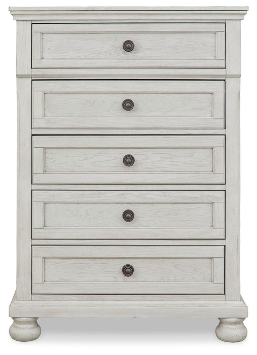 Robbinsdale - Antique White - Five Drawer Chest - Youth - Simple Home Plus