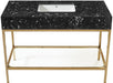 Marmo - Engineered Marble Bathroom Vanity With Gold Base - Simple Home Plus