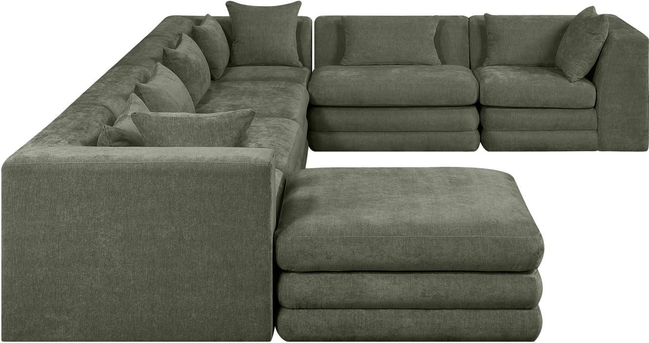 Stellar - 7 Piece Chenille Fabric Upholstered Modular Sectional - Simple Home Plus