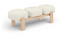 Woodcrest - Vegan Leather Upholstered Bench - Painted Natural Base - Simple Home Plus