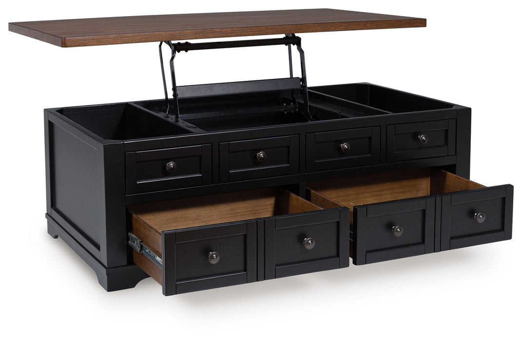 Wildenauer - Brown / Black - Lift Top Cocktail Table - Simple Home Plus