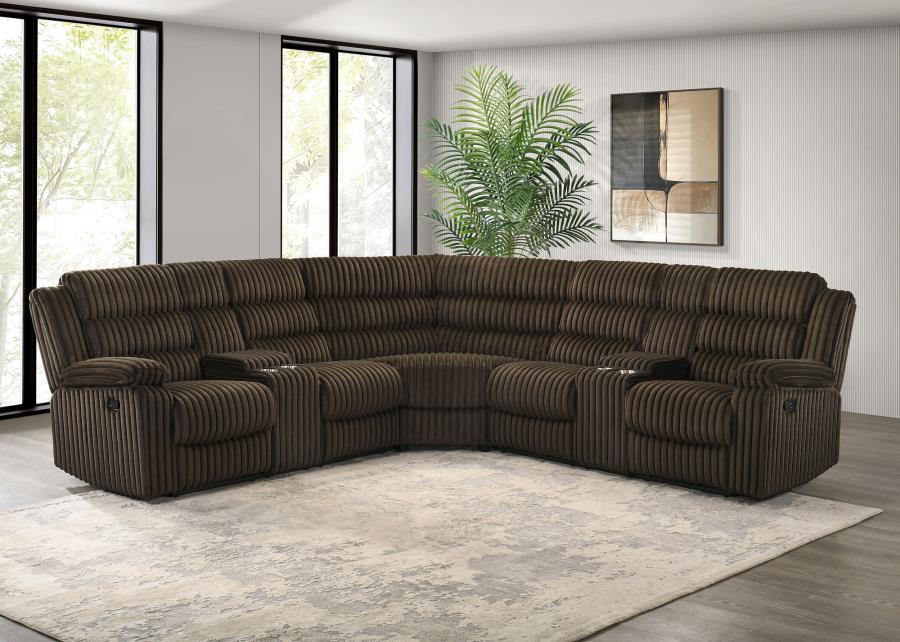 Atkinson - Upholstered Reclining Sectional Sofa - Simple Home Plus
