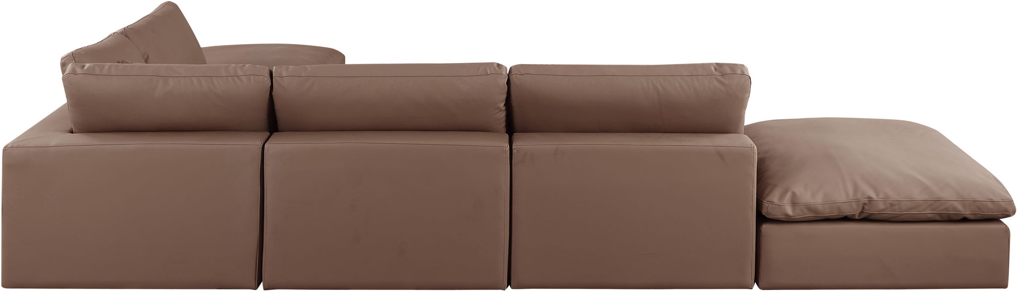Comfy - 6 Piece Faux Leather Modular Sectional - Simple Home Plus