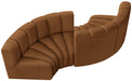 Arc - Velvet 4 Piece Curved Modular Sofa - Saddle - Simple Home Plus