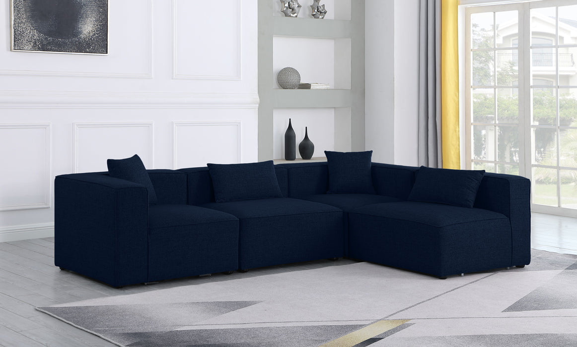 Cube - Linen 4 Piece Modular Corner Sectional - Simple Home Plus