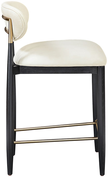 Riccio - Stool - Black And Gold Frame - Simple Home Plus