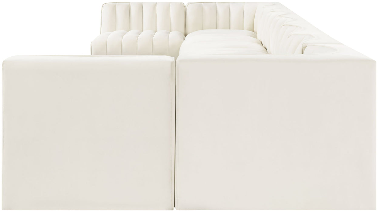 Rummi - Armless Velvet Performance Fabric Upholstered 9 Piece Modular Sectional - Simple Home Plus