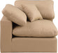 Comfy - Faux Leather Corner Chair - Tan - Simple Home Plus