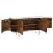 Ortega - 4 Door Marble Top Sideboard Buffet Cabinet - Natural - Simple Home Plus