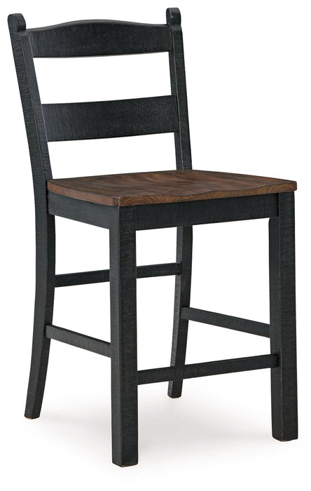 Valebeck - Black / Brown - Barstool (Set of 2) - Simple Home Plus