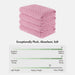 Diagonal Ribbed - 4 Piece Bath Towels Set - Pink - Simple Home Plus