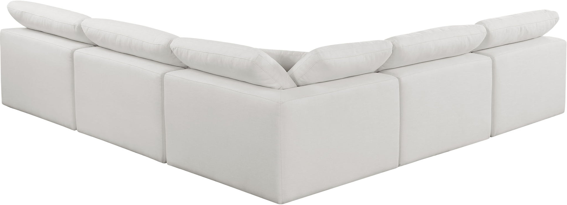 Comfy - 5 Piece Linen Modular Corner Armless Sectional - Simple Home Plus