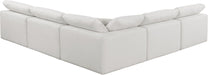 Comfy - 5 Piece Linen Modular Corner Armless Sectional - Simple Home Plus