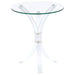 Laning - Round Glass Top Acrylic Side Table - Clear - Simple Home Plus