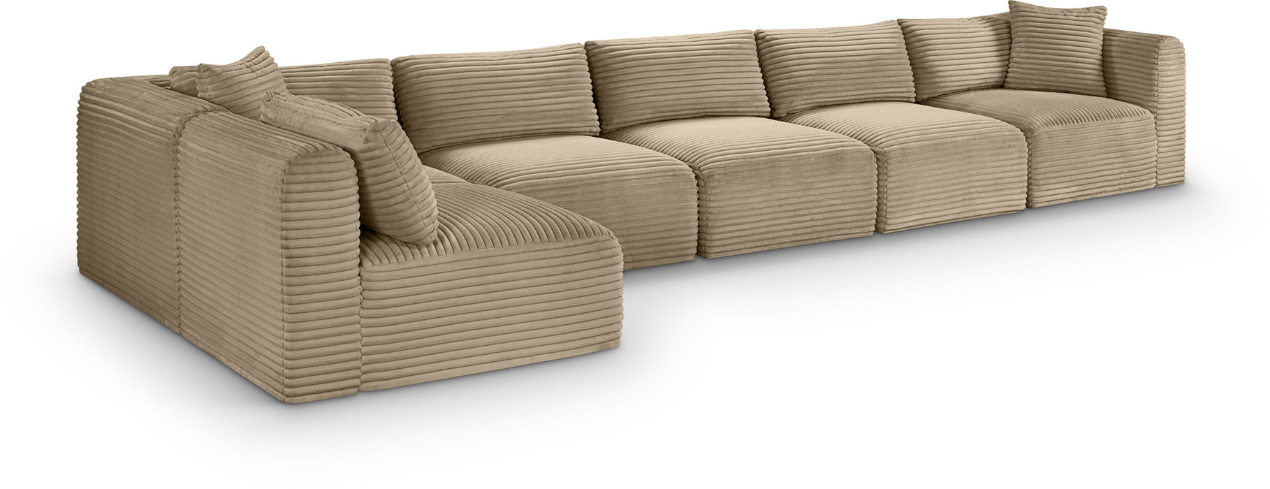 Shaggy - Fabric 6 Piece Modular Sectional - Simple Home Plus
