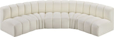 Arc - Faux Leather 5 Piece U-Shaped Modular Sofa - Simple Home Plus