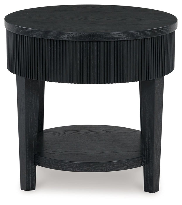 Marstream - Black - Round End Table - Simple Home Plus