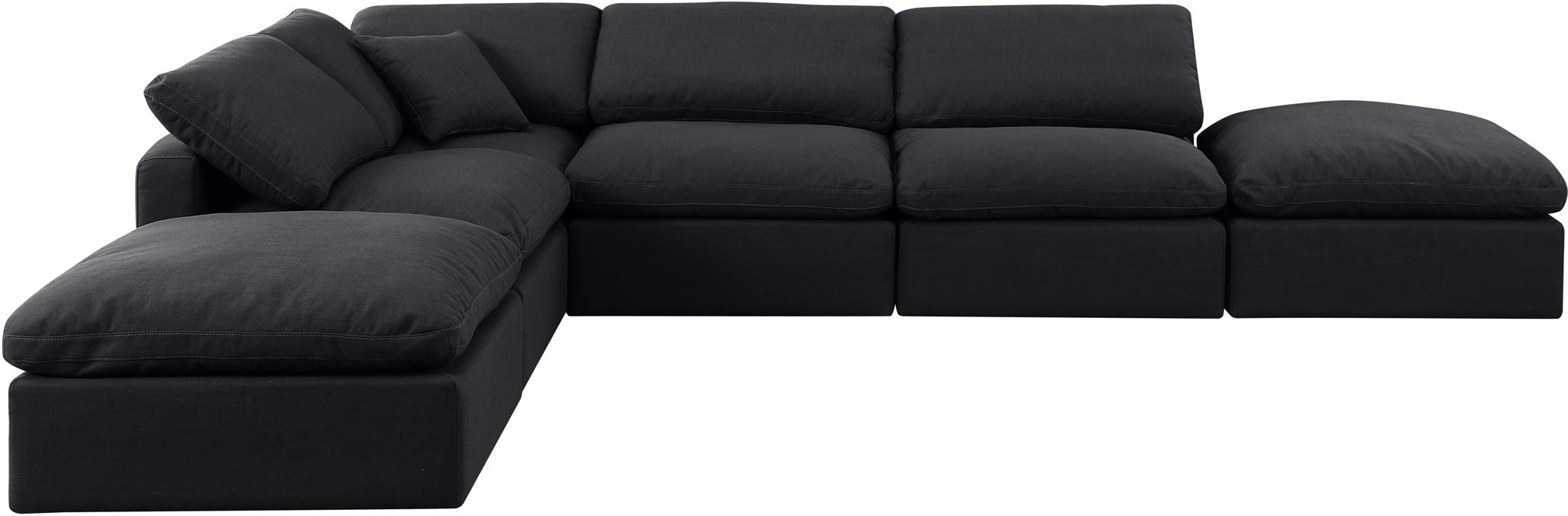 Indulge - Linen 6 Piece Modular Armless Sectional - Simple Home Plus