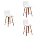 Vienna - Modern Counter Height Swivel Bar Stool - Walnut Finished Wood Frame - Simple Home Plus