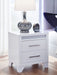 Jarlee - White - Two Drawer Night Stand - Simple Home Plus
