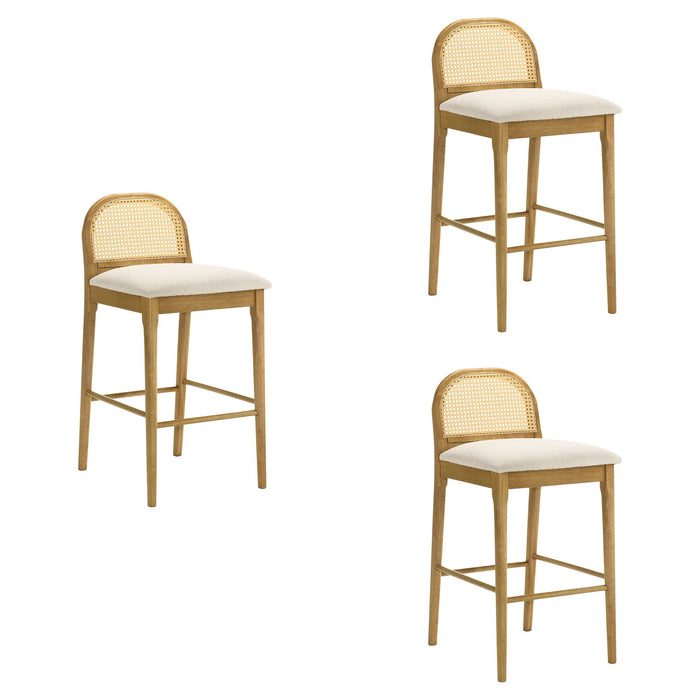 Lucio - Modern Farmhouse Wood Bar Height Kitchen Bar Stool - Simple Home Plus