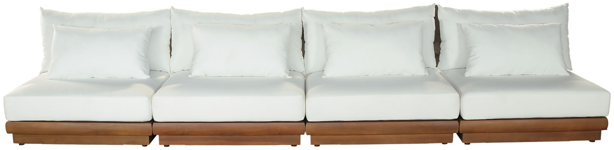 Mirella - 4 Piece Water Resistant Fabric Outdoor Patio Modular Sectional - Simple Home Plus