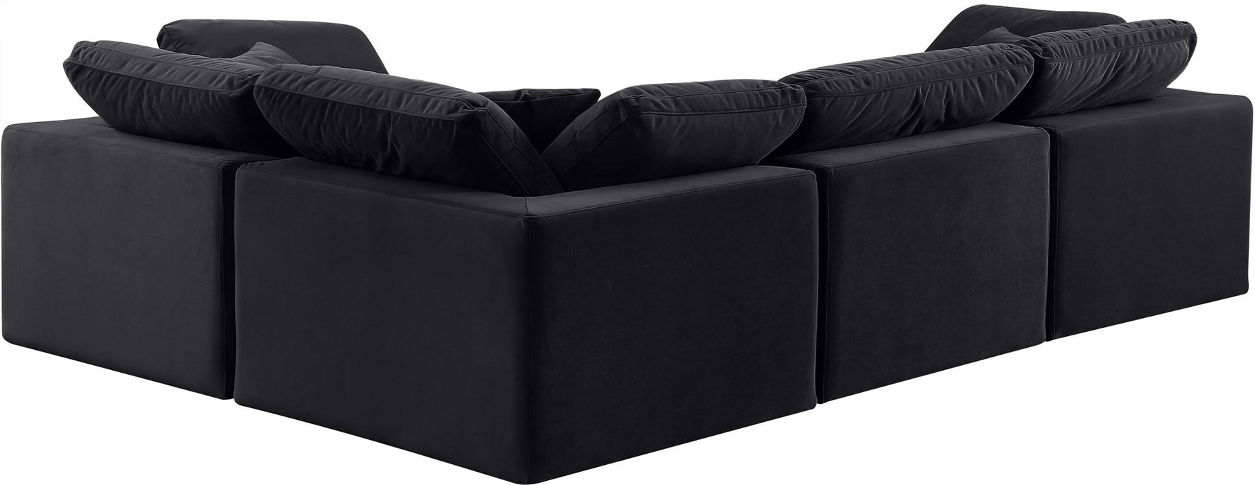 Comfy - 4 Piece Velvet Modular Sectional - Simple Home Plus