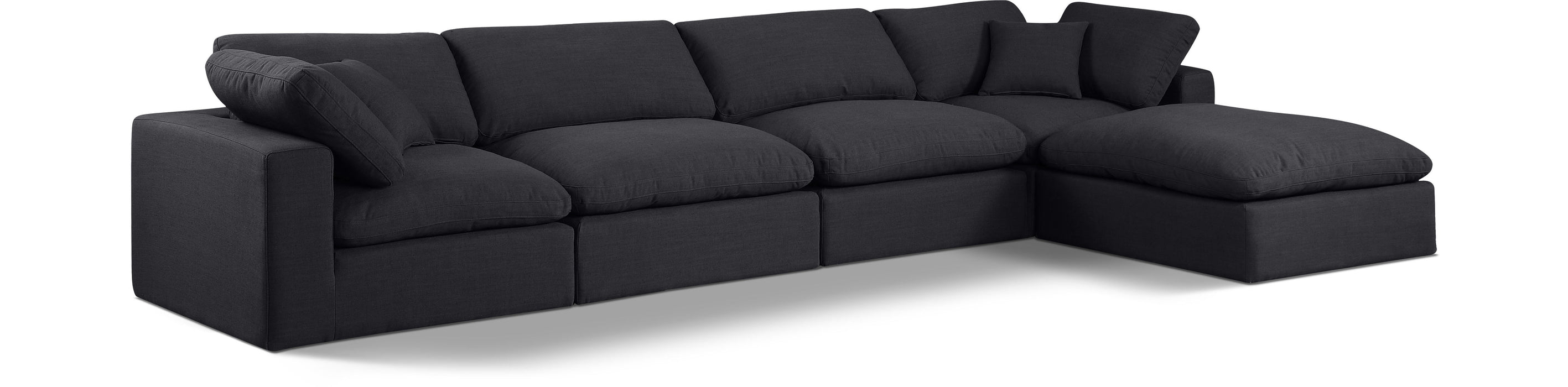 Comfy - 5 Piece Linen Modular Sectional With Chaise - Simple Home Plus