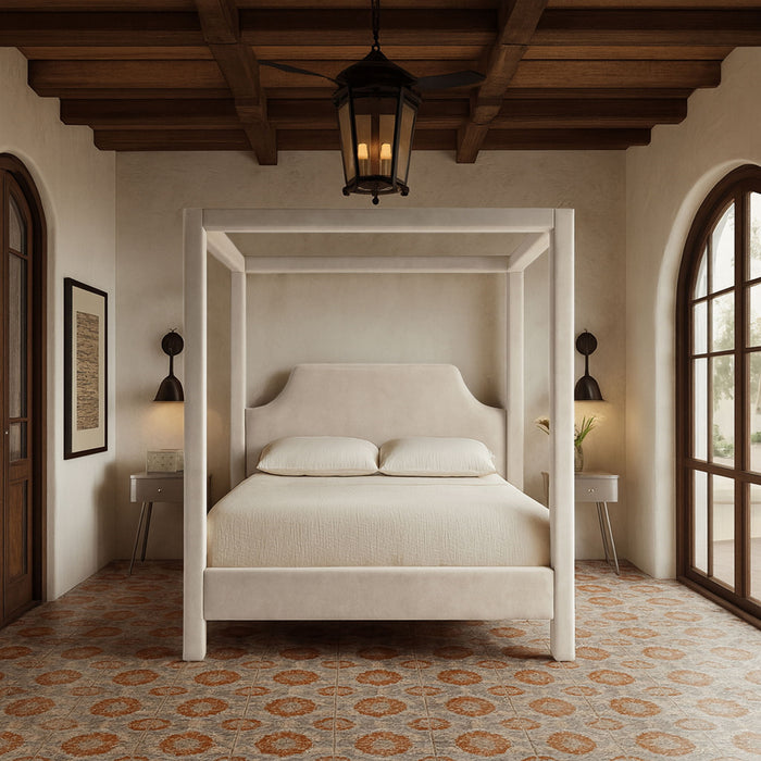 Dawson - Velvet Upholstered Bed - Simple Home Plus