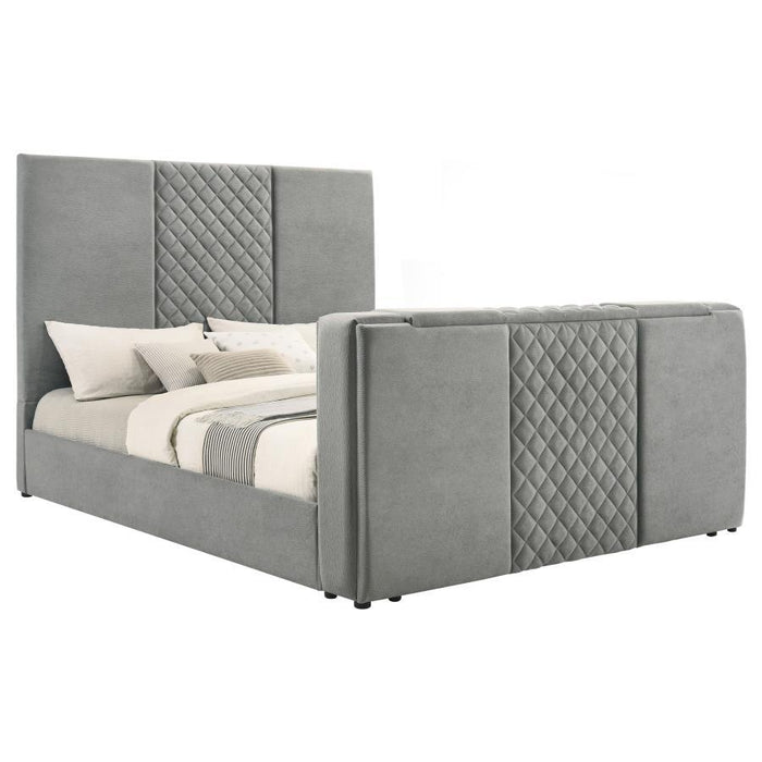 Tara - Upholstered Panel TV Bed - Simple Home Plus